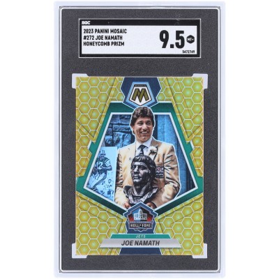 Joe Namath New York Jets 2023 Panini Mosaic Honeycomb Case Hit #272 SGC Authenticated 9.5 Card