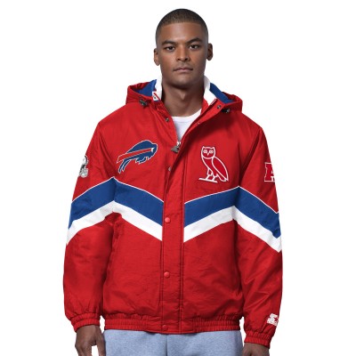 Куртка на кнопках Buffalo Bills OVO x Starter Red Sideline Puffer