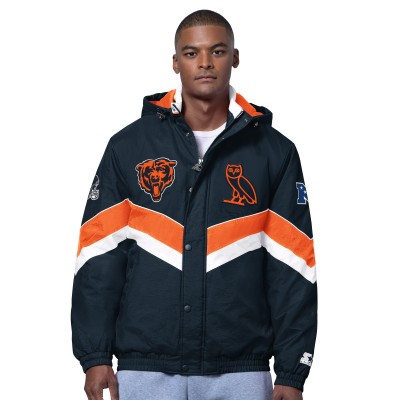 Куртка на кнопках Chicago Bears OVO x Starter Navy Sideline