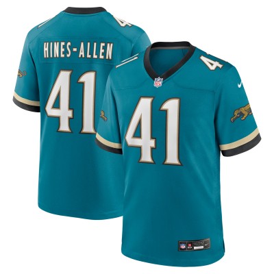 Джерси Jacksonville Jaguars Josh Hines-Allen Nike Teal Prowler Throwback Player Game