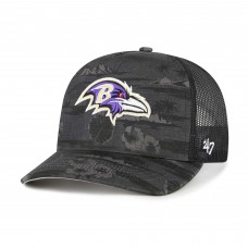 Бейсболка Baltimore Ravens 47 Black Fiji Trucker