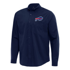 Рубашка с длинным рукавом Buffalo Bills Antigua Navy Flight Woven Tri-Blend