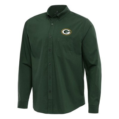 Рубашка Green Bay Packers Antigua Green Flight Woven Tri-Blend
