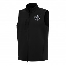 Las Vegas Raiders Antigua Black Demand Full-Zip Vest