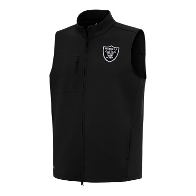 Las Vegas Raiders Antigua Black Demand Full-Zip Vest