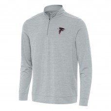 Atlanta Falcons Antigua Heather Gray Bright Quarter-Zip Top