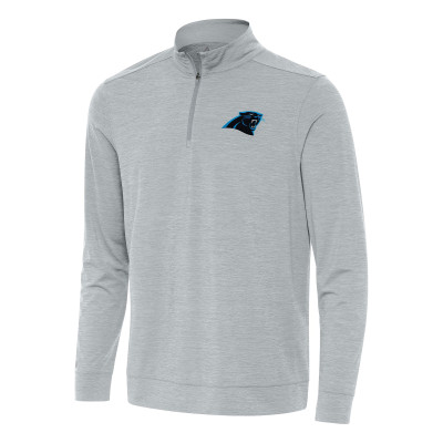 Пуловер Carolina Panthers Antigua Heather Gray Bright
