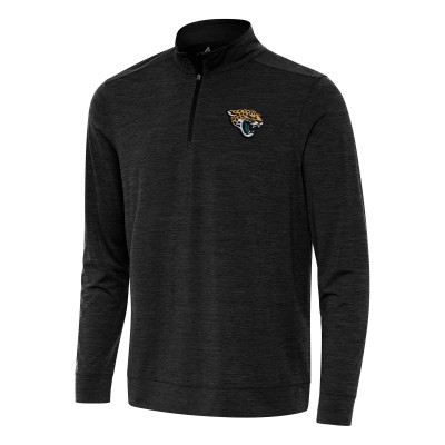 Кофта на короткой молнии Jacksonville Jaguars Antigua Bright - Heather Black