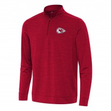 Кофта на короткой молнии Kansas City Chiefs Antigua Bright - Heather Red