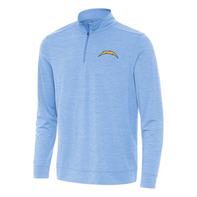 Кофта на короткой молнии Los Angeles Chargers Antigua Bright - Heather Powder Blue