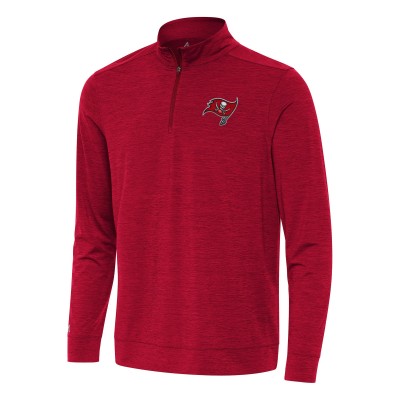Кофта на короткой молнии Tampa Bay Buccaneers Antigua Bright - Heather Red