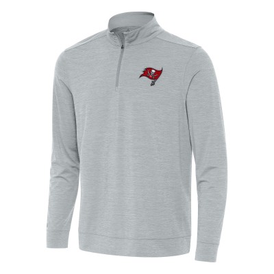 Кофта на короткой молнии Tampa Bay Buccaneers Antigua Bright - Heather Gray