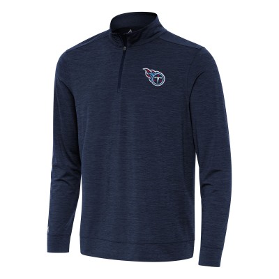 Кофта на короткой молнии Tennessee Titans Antigua Bright - Heather Navy