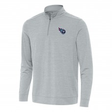 Кофта на короткой молнии Tennessee Titans Antigua Bright - Heather Gray