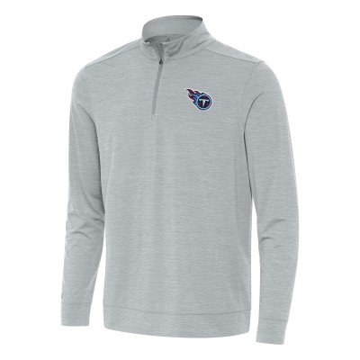 Кофта на короткой молнии Tennessee Titans Antigua Bright - Heather Gray