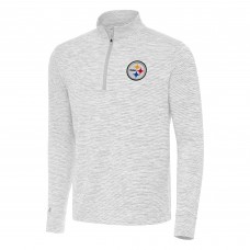 Pittsburgh Steelers Antigua Gray Cause Quarter-Zip Top