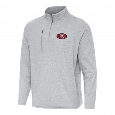 Кофта на короткой молнии San Francisco 49ers Antigua Certain Tri-Blend - Heather Gray