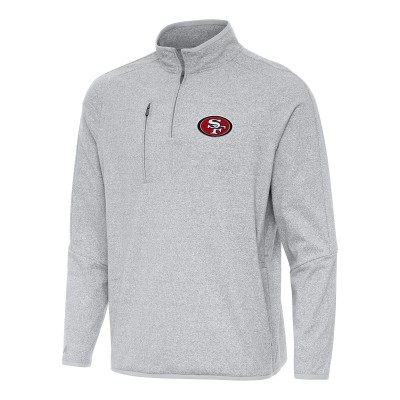 Кофта на короткой молнии San Francisco 49ers Antigua Certain Tri-Blend - Heather Gray
