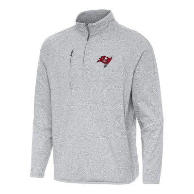 Кофта на короткой молнии Tampa Bay Buccaneers Antigua Certain Tri-Blend - Heather Gray