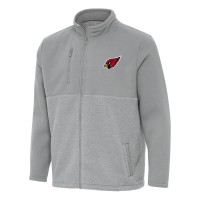 Arizona Cardinals Antigua Gray Daily Fused Full-Zip Jacket