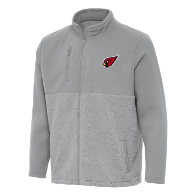Arizona Cardinals Antigua Gray Daily Fused Full-Zip Jacket