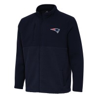 New England Patriots Antigua Navy Daily Fused Full-Zip Jacket