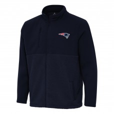 New England Patriots Antigua Navy Daily Fused Full-Zip Jacket