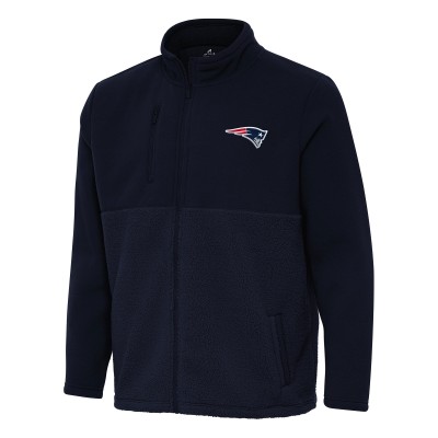 New England Patriots Antigua Navy Daily Fused Full-Zip Jacket