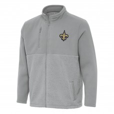 Кофта на молнии New Orleans Saints Antigua Gray Daily Fused