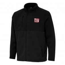 New York Giants Antigua Black Daily Fused Full-Zip Jacket