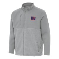 New York Giants Antigua Gray Daily Fused Full-Zip Jacket