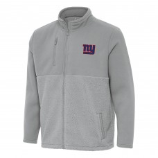 New York Giants Antigua Gray Daily Fused Full-Zip Jacket