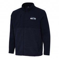 Seattle Seahawks Antigua College Navy Daily Fused Full-Zip Jacket