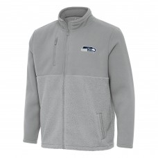Seattle Seahawks Antigua Gray Daily Fused Full-Zip Jacket