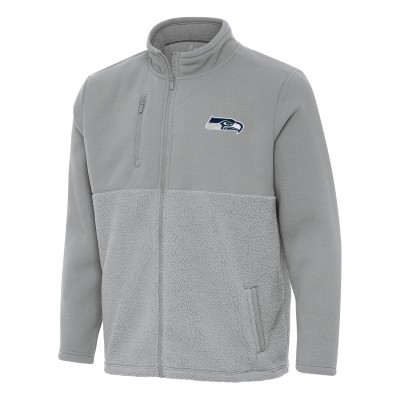 Seattle Seahawks Antigua Gray Daily Fused Full-Zip Jacket