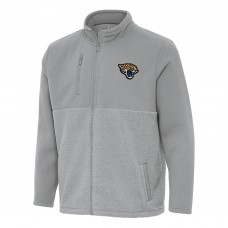 Jacksonville Jaguars Antigua Gray Daily Fused Full-Zip Jacket