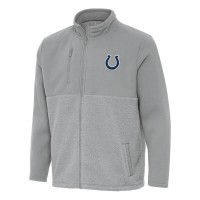 Indianapolis Colts Antigua Gray Daily Fused Full-Zip Jacket