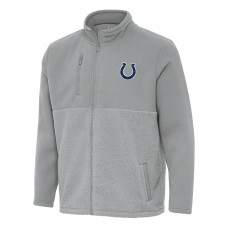 Indianapolis Colts Antigua Gray Daily Fused Full-Zip Jacket