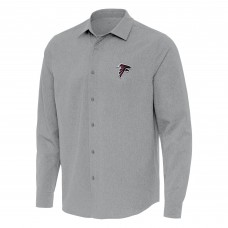 Рубашка Atlanta Falcons Antigua Gray Exposure Woven