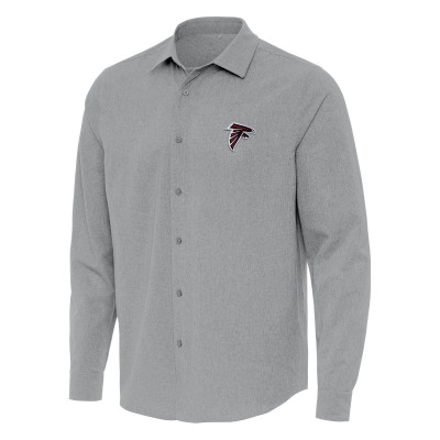 Рубашка Atlanta Falcons Antigua Gray Exposure Woven