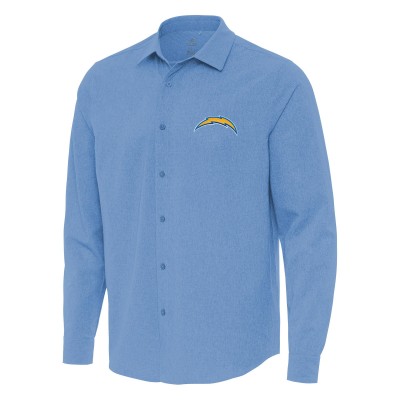 Рубашка Los Angeles Chargers Antigua Exposure Woven - Powder Blue