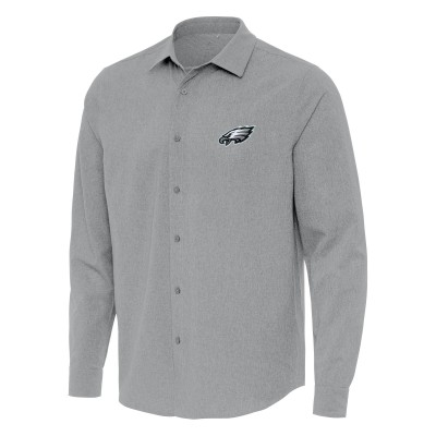 Рубашка Philadelphia Eagles Antigua Exposure Woven - Gray