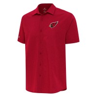 Arizona Cardinals Antigua Cardinal Activate Woven Button-Up Shirt