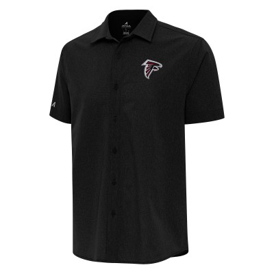 Рубашка с коротким рукавом Atlanta Falcons Antigua Black Activate Woven