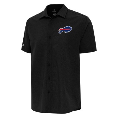 Рубашка с коротким рукавом Buffalo Bills Antigua Black Activate Woven