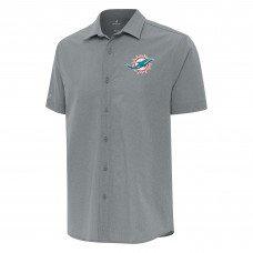 Рубашка с коротким рукавом Miami Dolphins Antigua Activate Woven - Gray