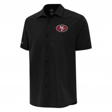 Рубашка с коротким рукавом San Francisco 49ers Antigua Activate Woven - Black