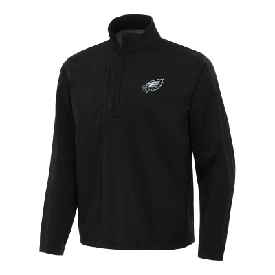 Кофта на короткой молнии Philadelphia Eagles Antigua Brisk - Black
