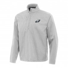 Кофта на короткой молнии Philadelphia Eagles Antigua Brisk- Gray