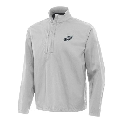 Кофта на короткой молнии Philadelphia Eagles Antigua Brisk- Gray